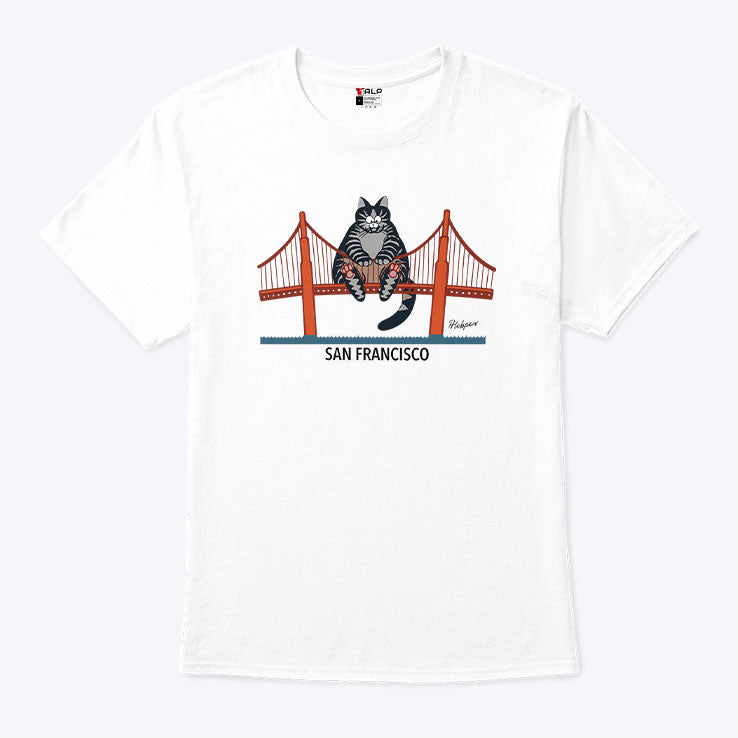 B Kliban Cat San Francisco Golden Gate T Shirt