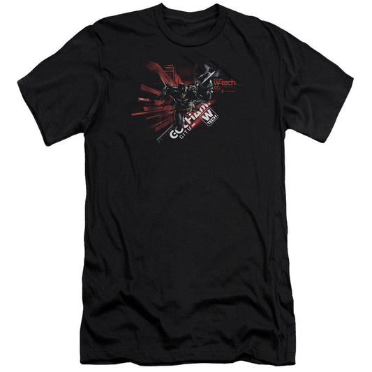 Batman Arkham Knight Ak Tech Premium Bella Canvas Slim Fit Mens T Shirt Black