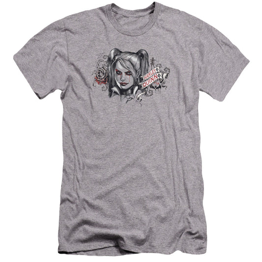 Batman Arkham Knight Hq Sketch Premium Bella Canvas Slim Fit Mens T Shirt Athletic Heather