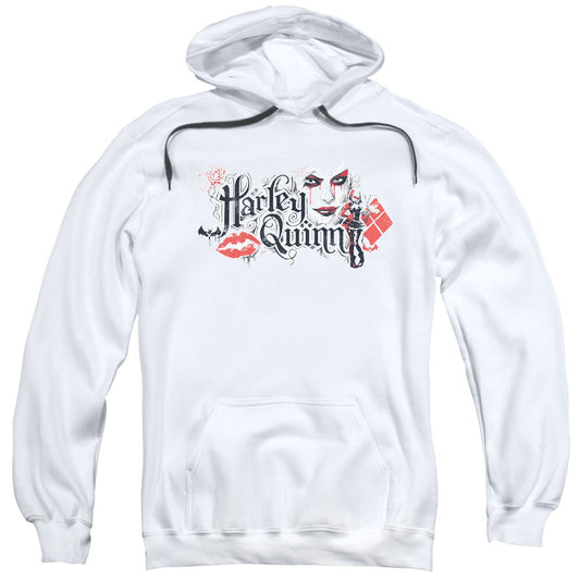 Batman Arkham Knight Lips Mens Hoodie White