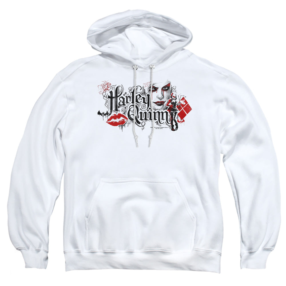 Batman Arkham Knight Lips Mens Hoodie White