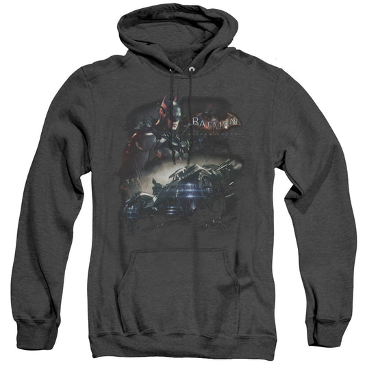 Batman Arkham Knight Knight Rider Heather Mens Hoodie Black
