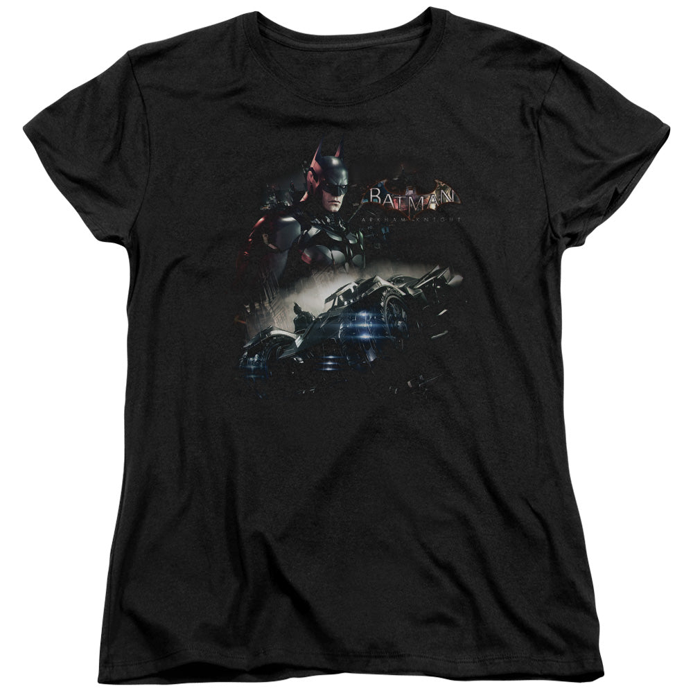 Batman Arkham Knight Knight Rider Womens T Shirt Black