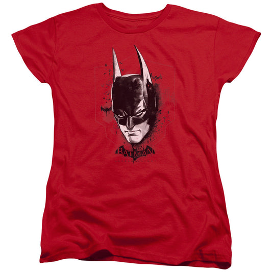 Batman Arkham Knight Ak Head Womens T Shirt Red