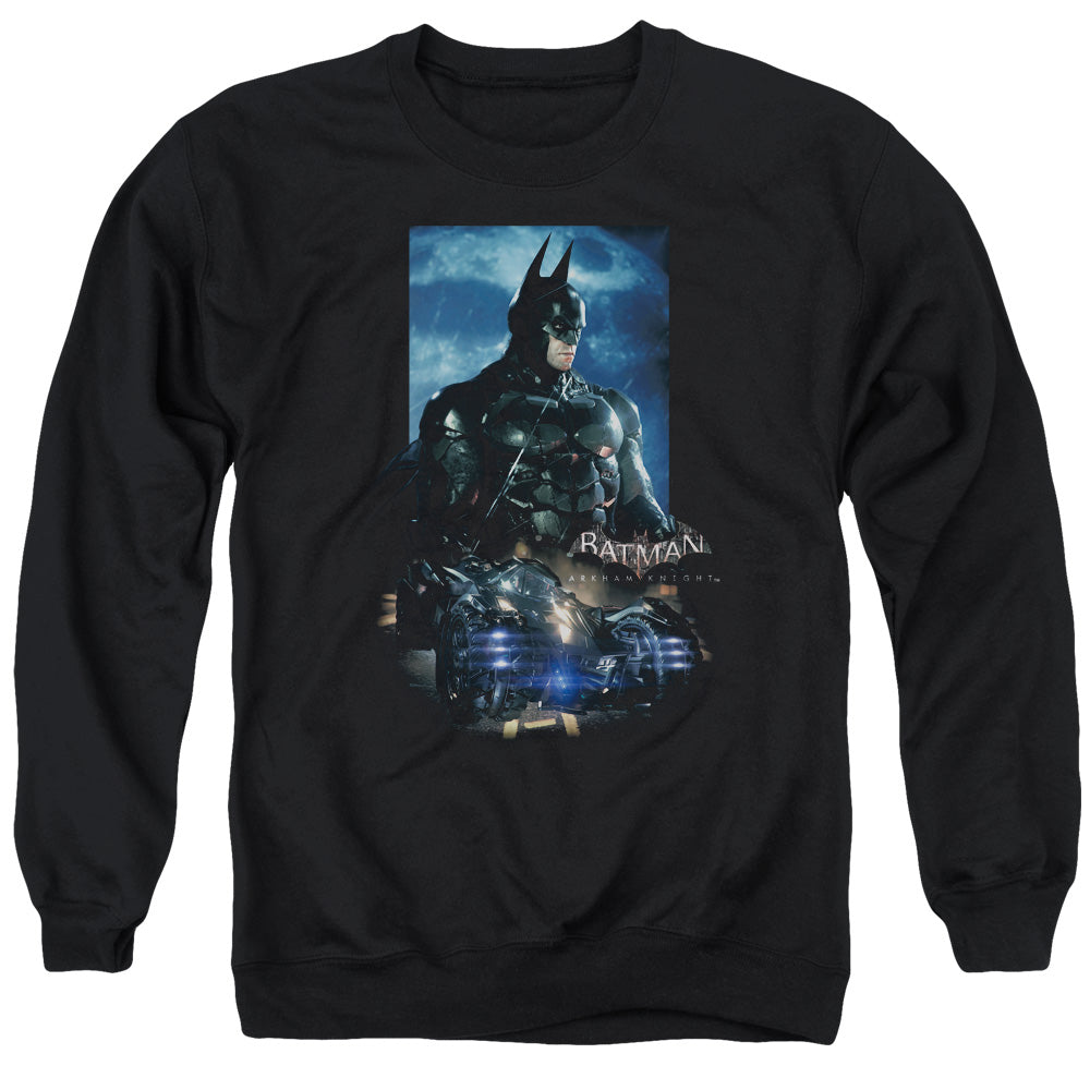 Batman Arkham Knight Batmobile Mens Crewneck Sweatshirt Black