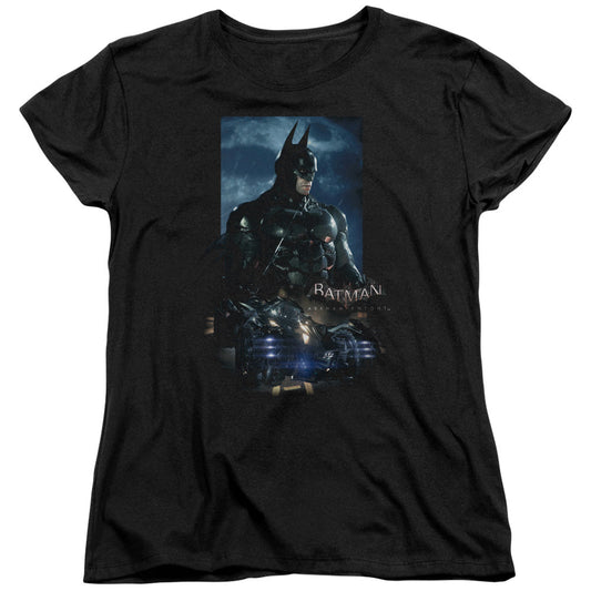 Batman Arkham Knight Batmobile Womens T Shirt Black