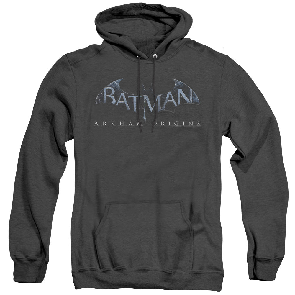 Batman Arkham Origins Logo Mens Heather Hoodie Black