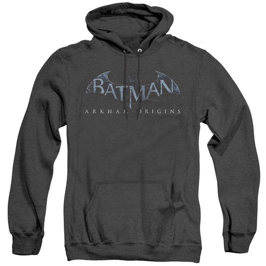 Batman Arkham Origins Logo Mens Heather Hoodie Black