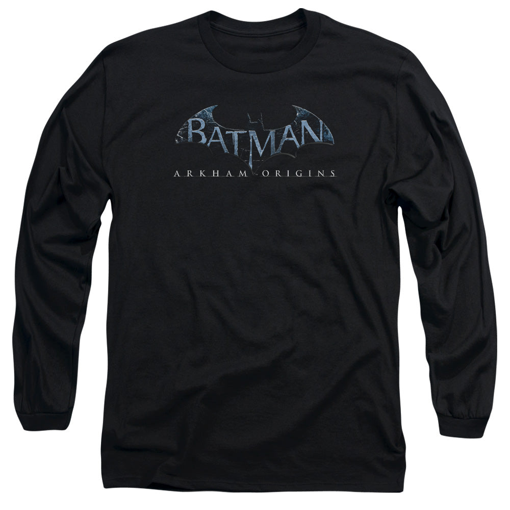 Batman Arkham Origins Logo Mens Long Sleeve Shirt Black
