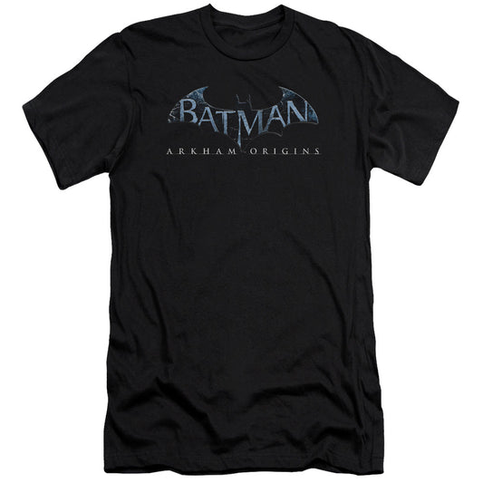 Batman Arkham Origins Logo Slim Fit Mens T Shirt Black