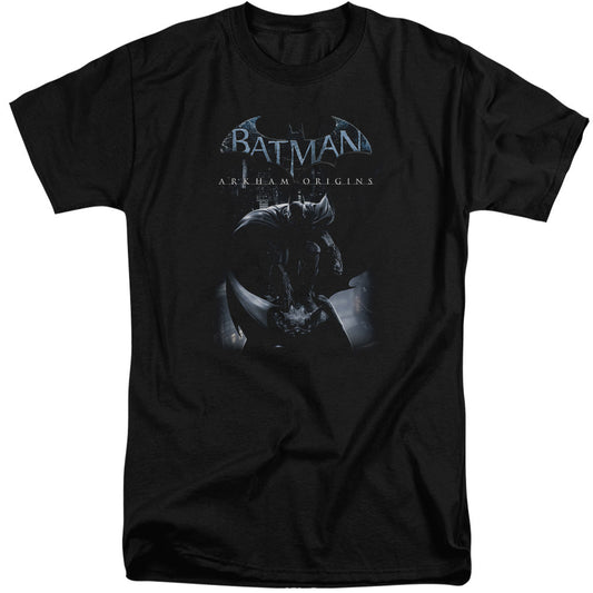 Batman Arkham Origins Perched Cat Mens Tall T Shirt Black