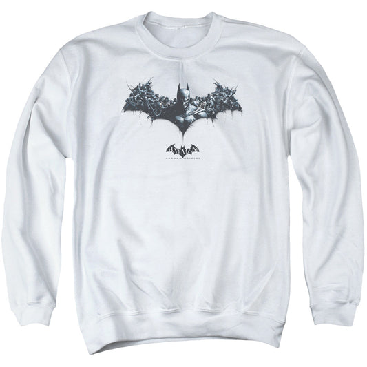 Batman Arkham Origins Bat Of Enemies Mens Crewneck Sweatshirt White