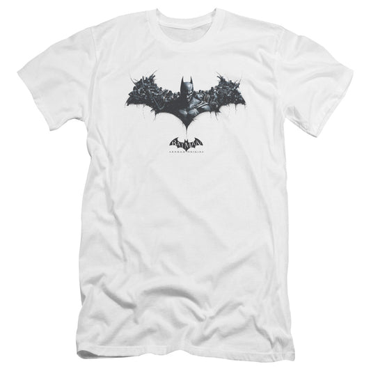 Batman Arkham Origins Bat Of Enemies Premium Bella Canvas Slim Fit Mens T Shirt White