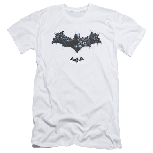 Batman Arkham Origins Bat Of Enemies Slim Fit Mens T Shirt White