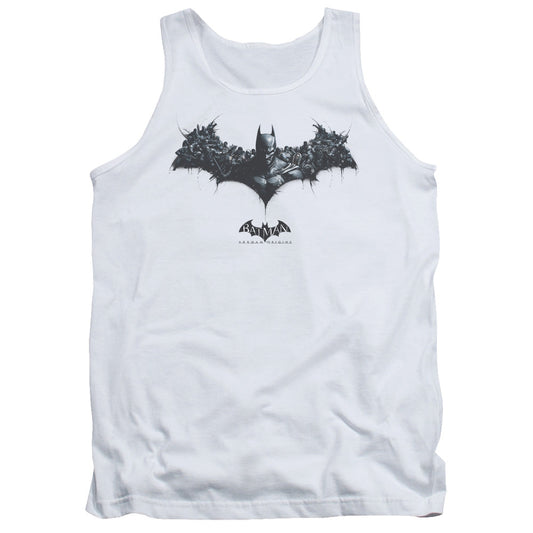 Batman Arkham Origins Bat Of Enemies Mens Tank Top Shirt White