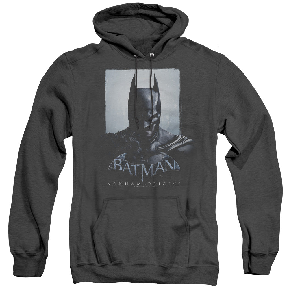 Batman Arkham Origins Two Sides Heather Mens Hoodie Black