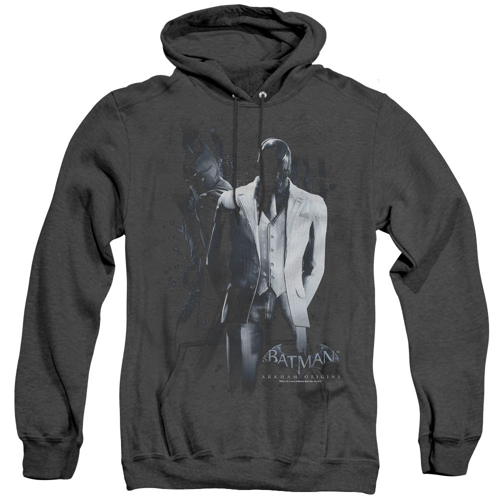 Batman Arkham Origins Black Mask Mens Heather Hoodie Black