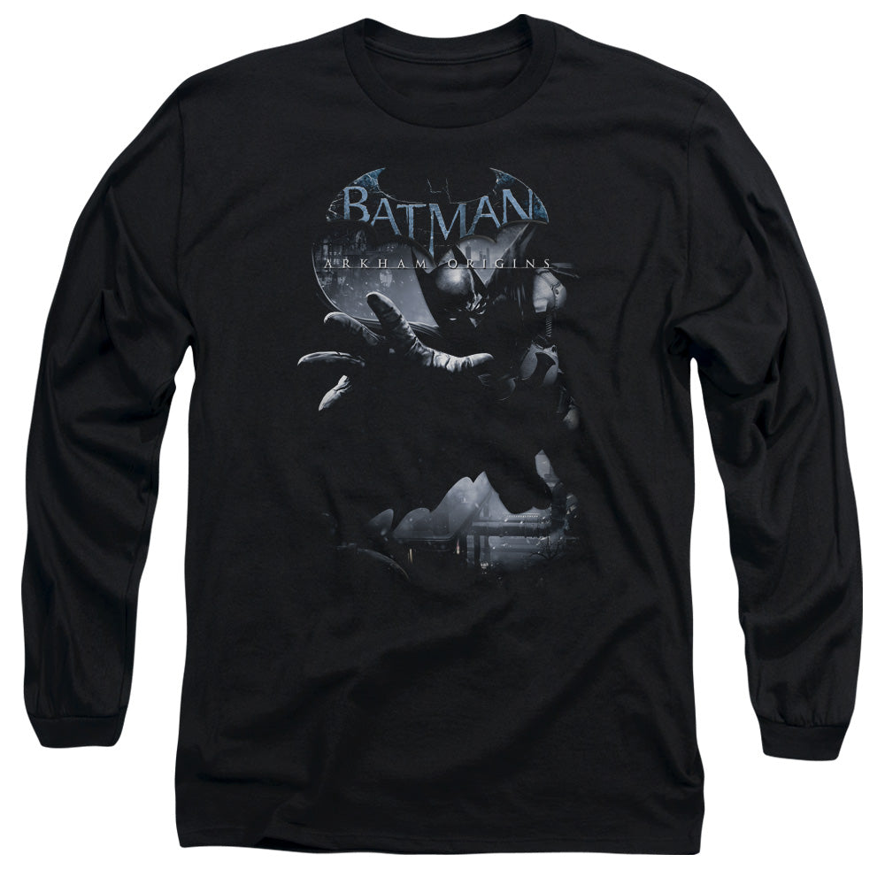 Batman Arkham Origins Out Of The Shadows Mens Long Sleeve Shirt Black