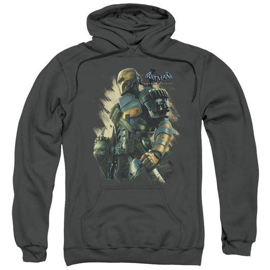 Batman Arkham Origins Deathstroke Mens Hoodie Charcoal