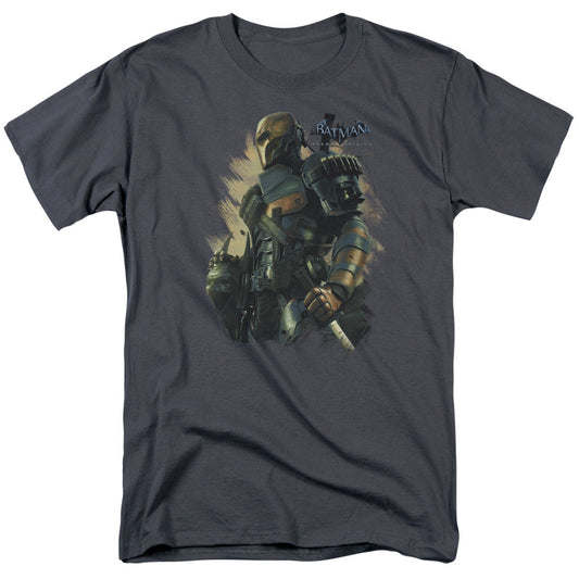 Batman Arkham Origins Deathstroke Mens T Shirt Charcoal