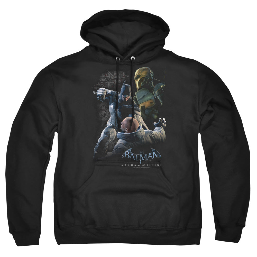 Batman Arkham Origins Punch Mens Hoodie Black