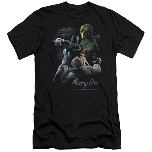 Batman Arkham Origins Punch Premium Bella Canvas Slim Fit Mens T Shirt Black