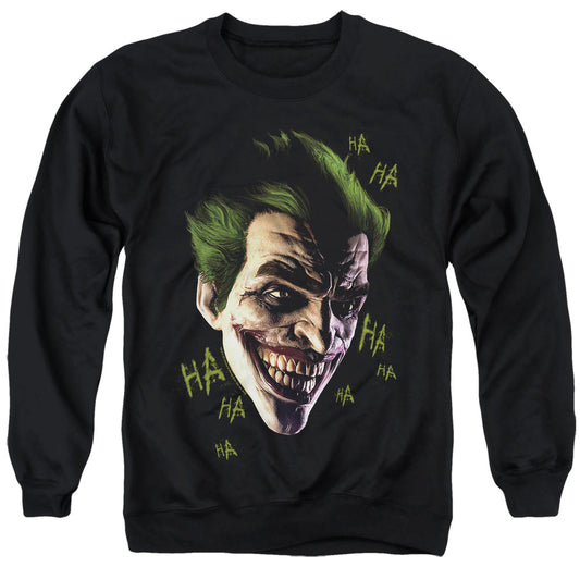 Batman Arkham Origins Joker Grim Mens Crewneck Sweatshirt Black