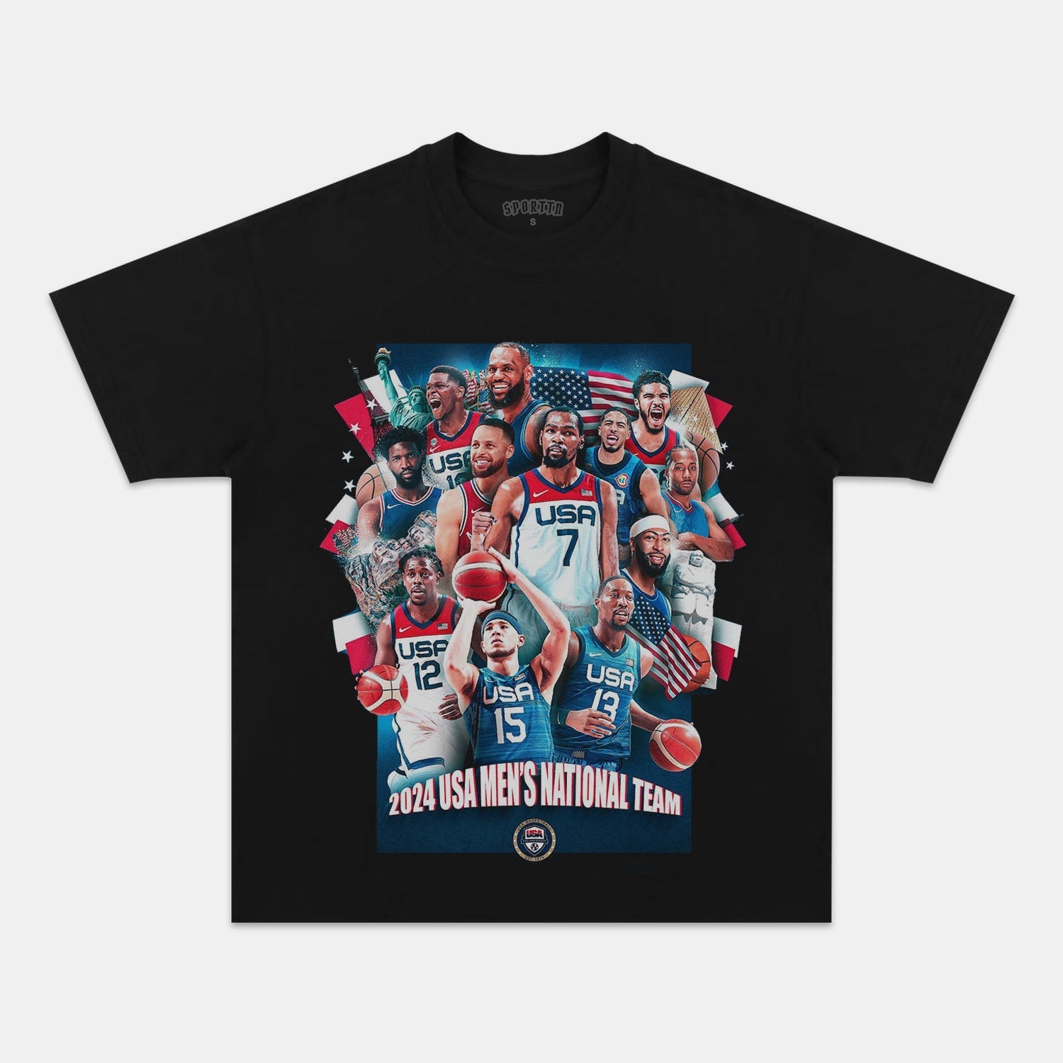 BASKETBALL USA TEE Style001 - clothing by TeeHivey.com (Image 2)