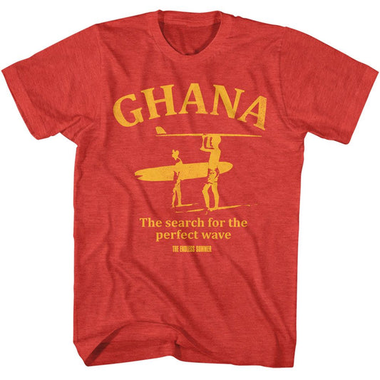 Bruce Brown Films - Ghana Perfect Wave - American Classics - Heather Red Adult Short Sleeve T-Shirt