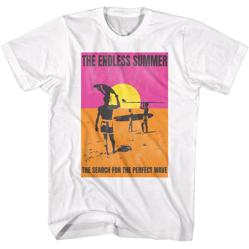 Bruce Brown Films - Endless Summer Poster - American Classics - Solid White Adult Short Sleeve T-Shirt