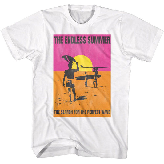 Bruce Brown Films - Endless Summer Poster - American Classics - Solid White Adult Short Sleeve T-Shirt