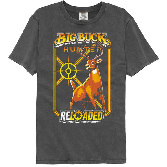 Big Buck Hunter - Bright Arcade Ish - American Classics - Gray Solid Adult Short Sleeve Comfort Color T-Shirt