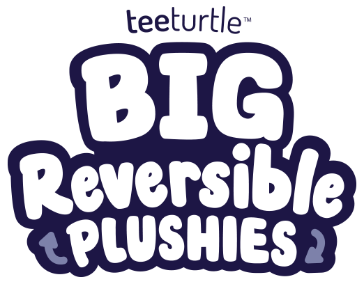 TeeTurtle Big Reversible Axolotl Plushie (Rainbow + Light Purple)
