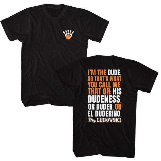 The Big Lebowski - Im The Dude - Short Sleeve - Adult - T-Shirt