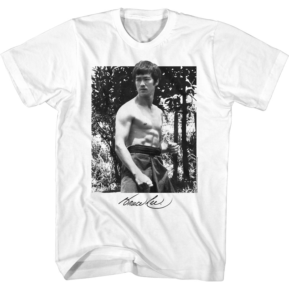 Bruce Lee - Black & White Bruce Photo - Short Sleeve - Adult - T-Shirt - clothing by TeeHivey.com