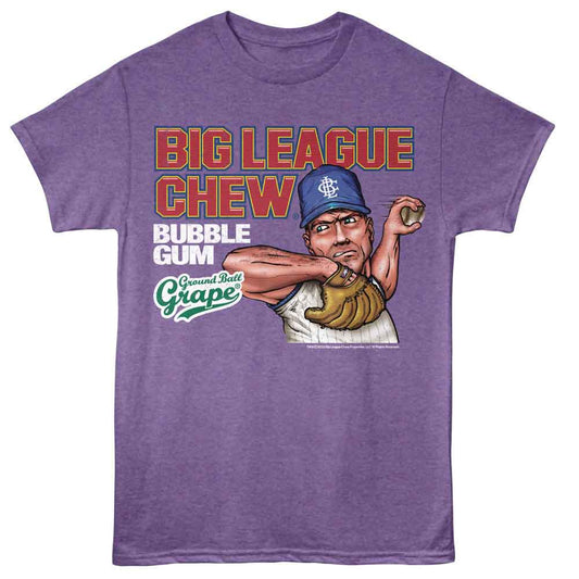 Big League Chew - Ground Ball Grape - American Classics - Purple Heather Adult Short Sleeve T-Shirt