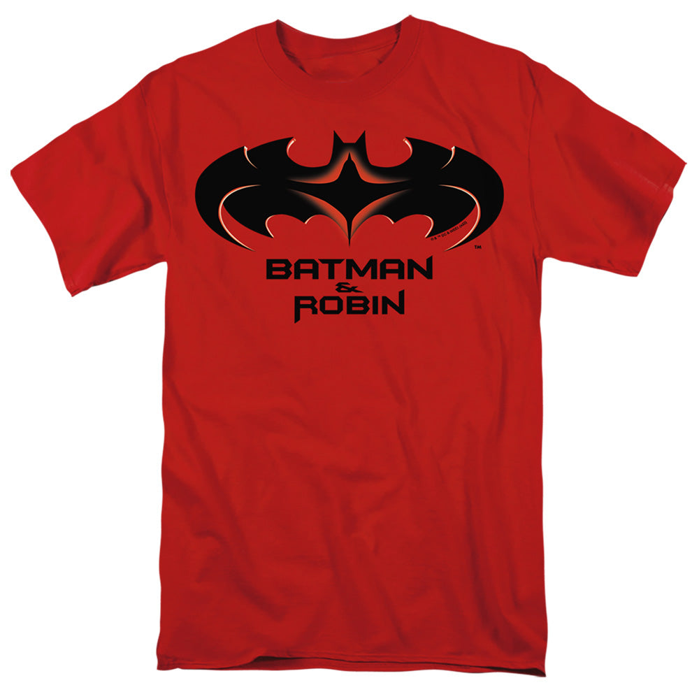 Batman Logo And Symbol Mens T Shirt Red