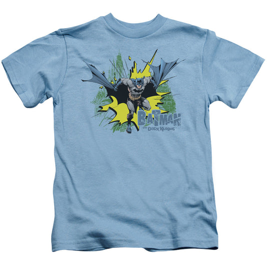 Batman City Splash Juvenile Kids Youth T Shirt Carolina Blue