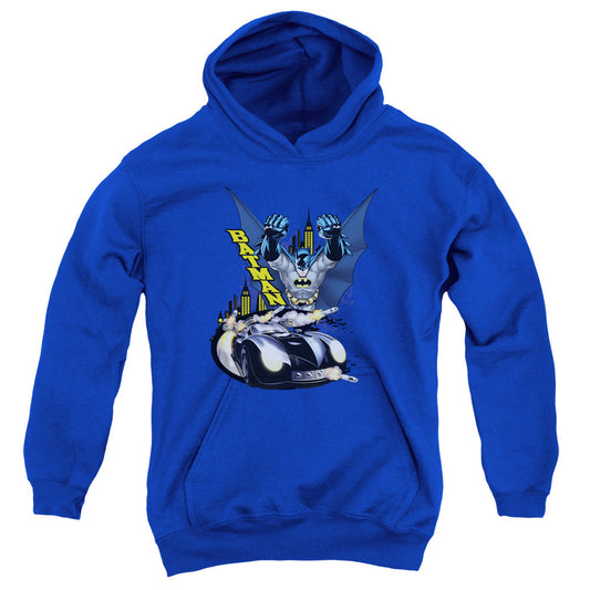 Batman By Air & By Land Kids Youth Hoodie Royal