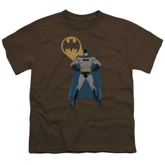 Batman Arms Akimbo Bats Kids Youth T Shirt Coffee