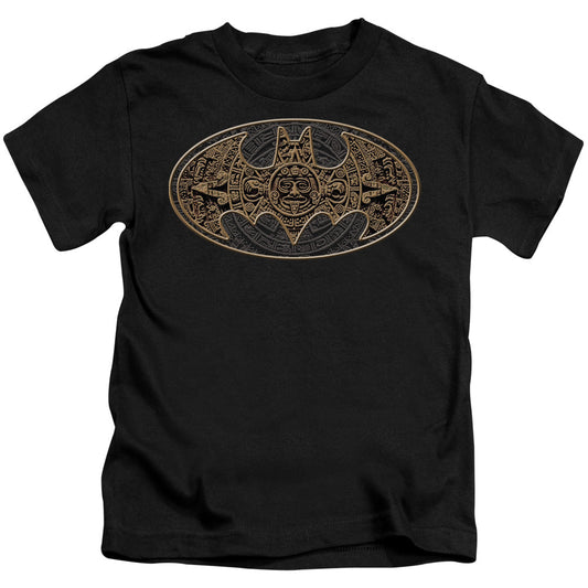 Batman Aztec Bat Logo Juvenile Kids Youth T Shirt Black