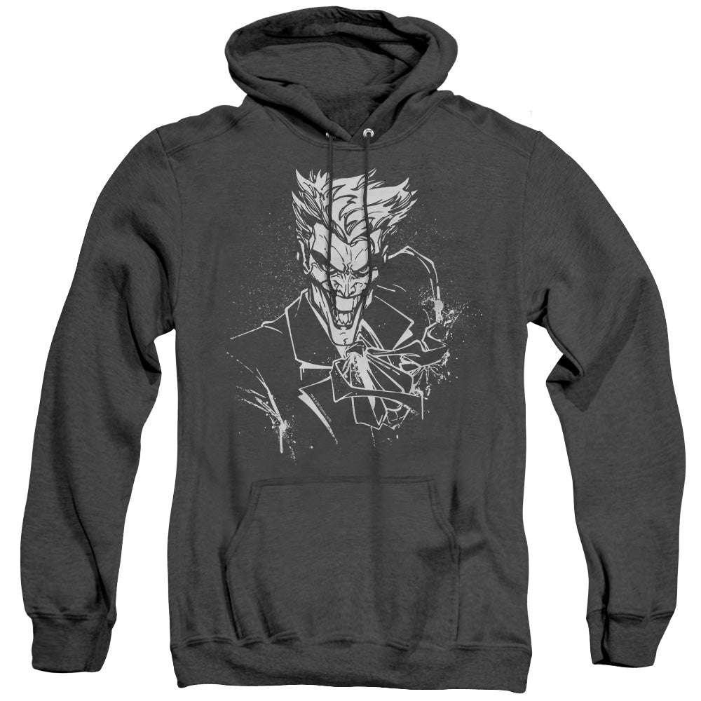 Batman Jokers Splater Ile Heather Mens Hoodie Black