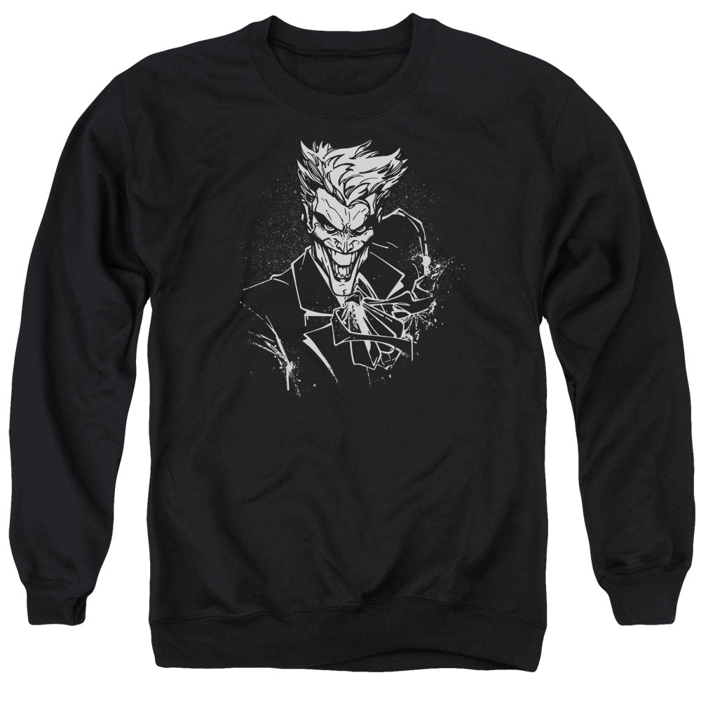 Batman Joker&#39;s Splater Ile Mens Crewneck Sweatshirt Black