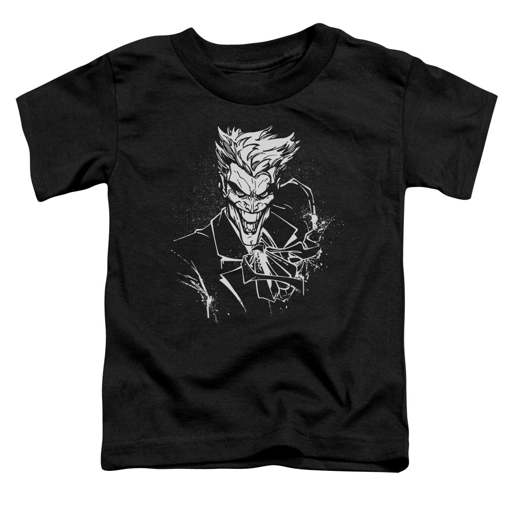 Batman Jokers Splater Ile Toddler Kids Youth T Shirt Black