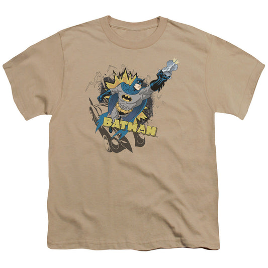 Batman Heroic To The Bone Kids Youth T Shirt Sand