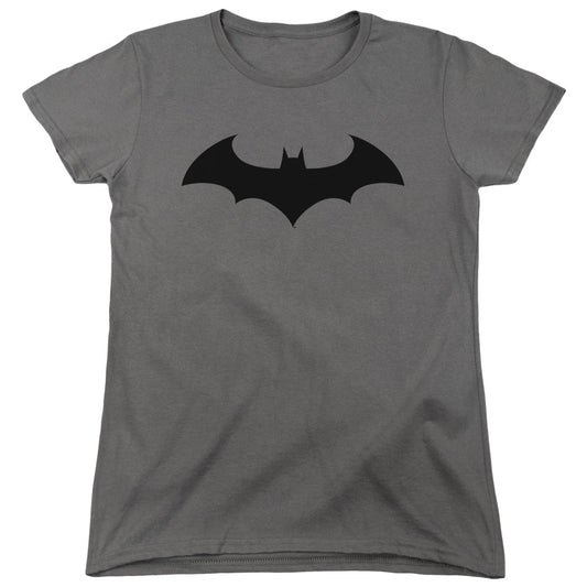 Batman Hush Logo Womens T Shirt Charcoal