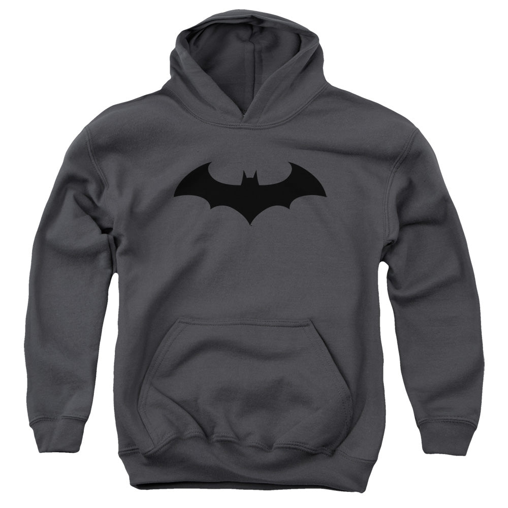 Batman Hush Logo Kids Youth Hoodie Charcoal