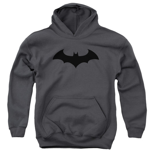 Batman Hush Logo Kids Youth Hoodie Charcoal