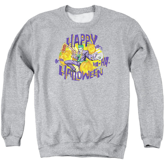 Batman Ha Ha Halloween Mens Crewneck Sweatshirt Athletic Heather