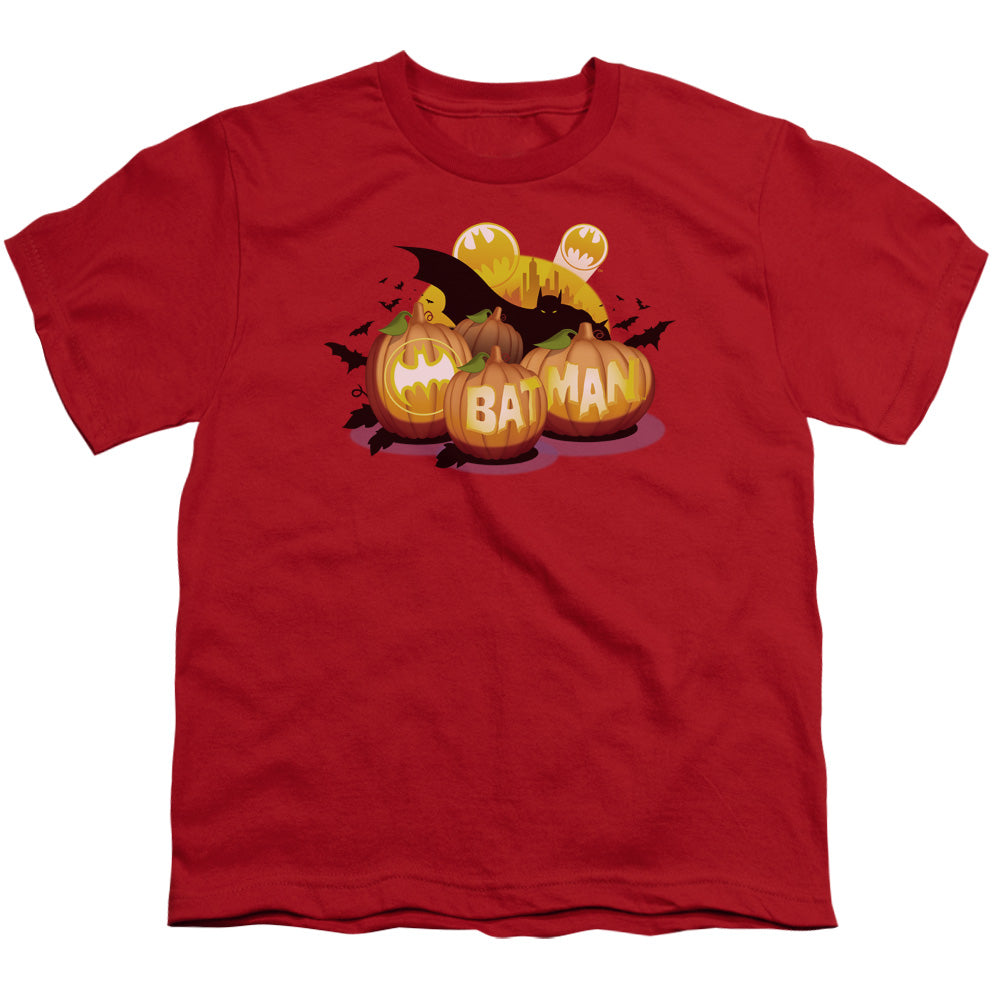 Batman Bat O Lanterns Kids Youth T Shirt Red